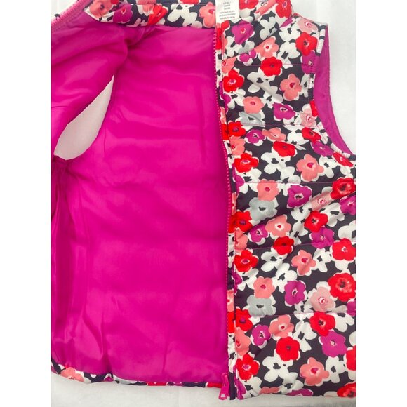 Gymboree Girl Floral Puffer Vest  Jacket S (5-6) - Picture 6 of 10